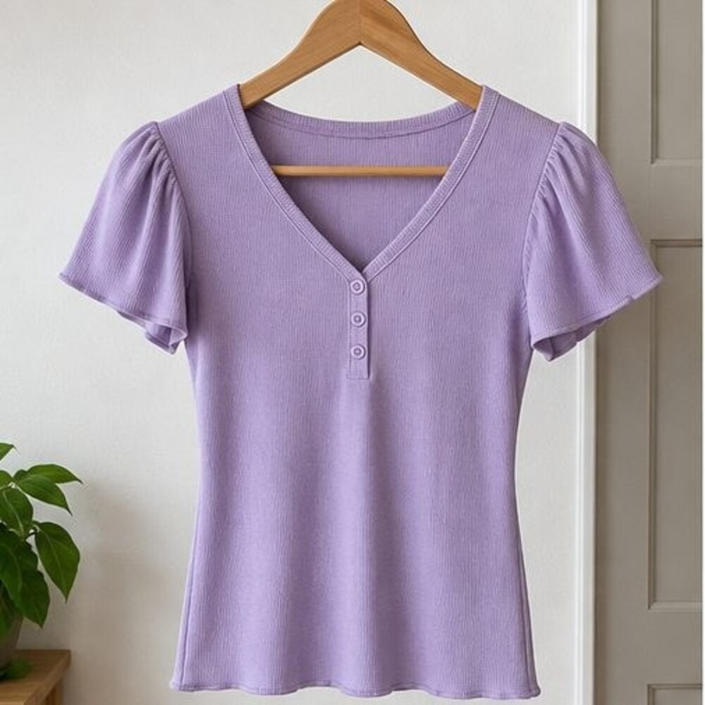 Lilac Peplum Top